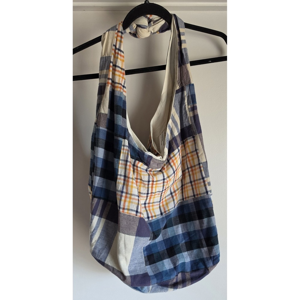 American Eagle Outfitters Hobo Bag Multicolor Plaid Cotton Boho Shoulder Purse